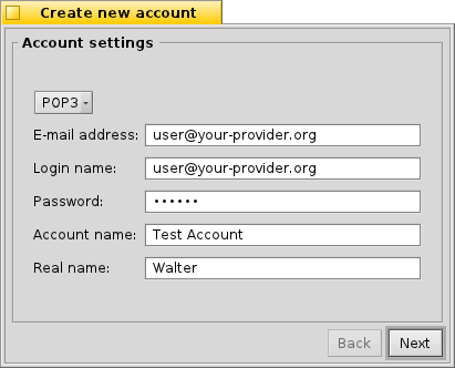 Create mail address